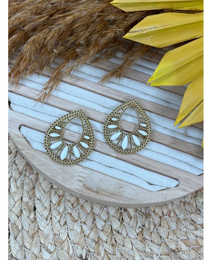 BOUCLES D'OREILLES JANE - BLANCHE