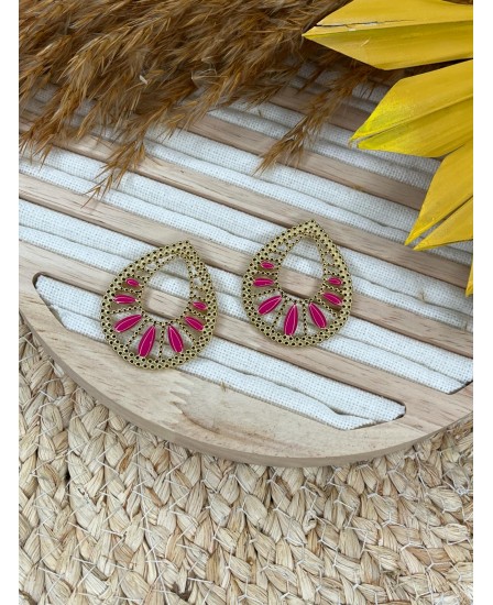 BOUCLES D'OREILLES JANE - FUSHIA