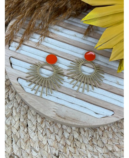 BOUCLES D'OREILLES HABY - ORANGE