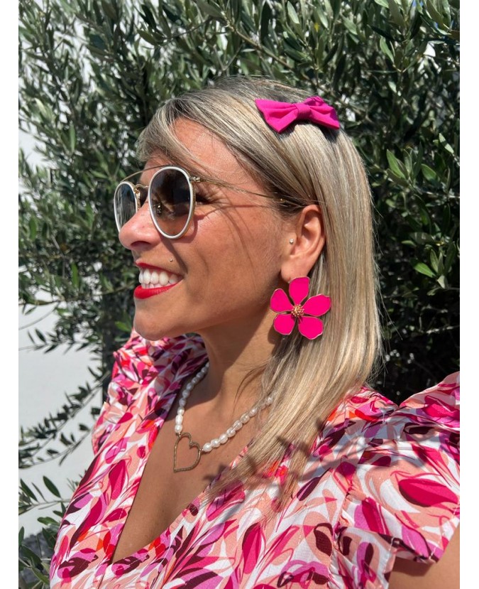 BOUCLES D'OREILLES LOLY - FUSHIA