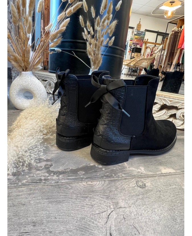 BOTTINES NORI - NOIR