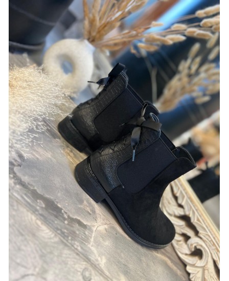 BOTTINES NORI - NOIR