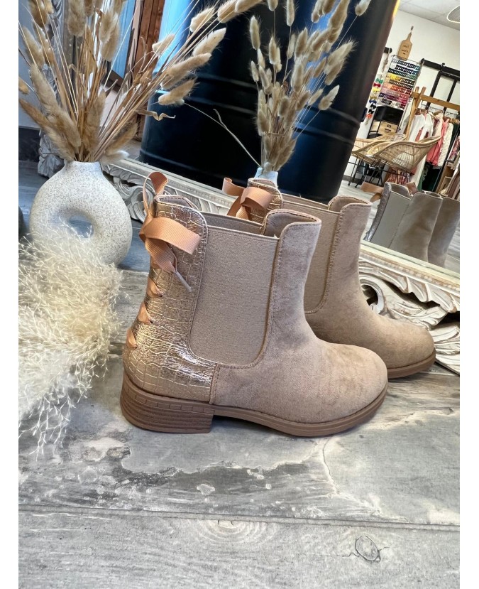 BOTTINES NORI - TAUPE