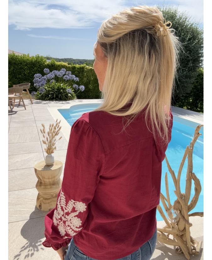 BLOUSE KELYA - BORDEAUX