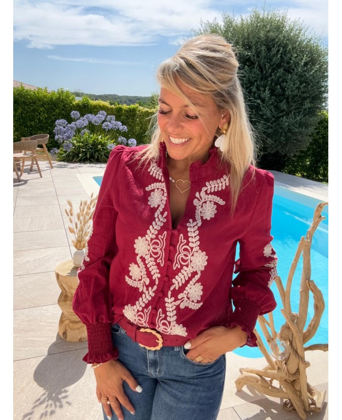 BLOUSE KELYA - BORDEAUX