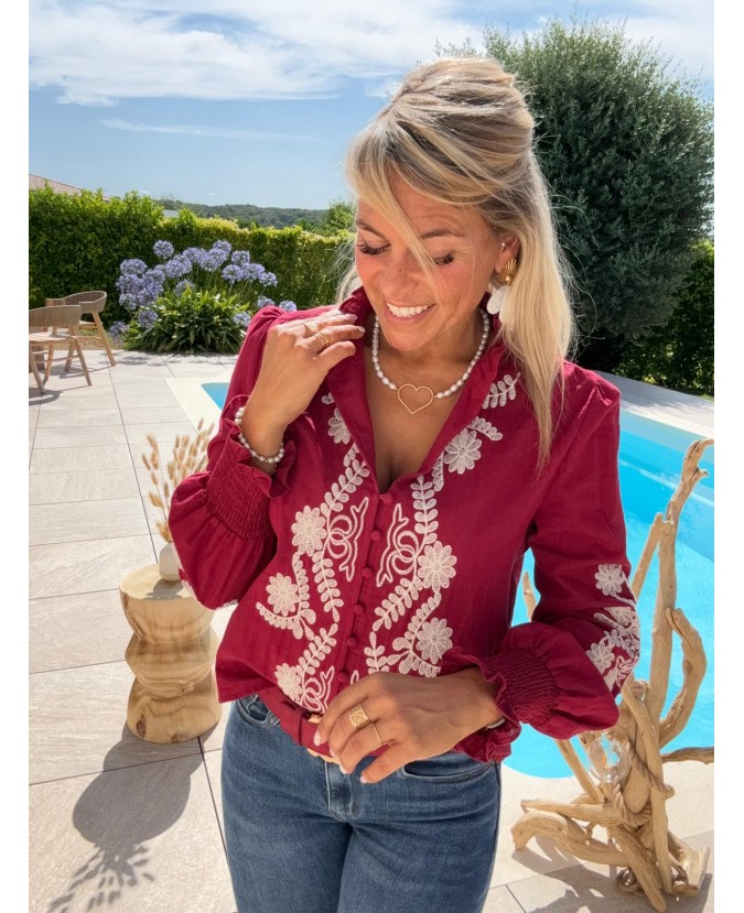 BLOUSE KELYA - BORDEAUX