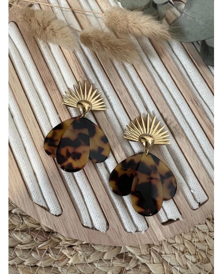 BOUCLES D'OREILLES IRENEE - LEOPARD