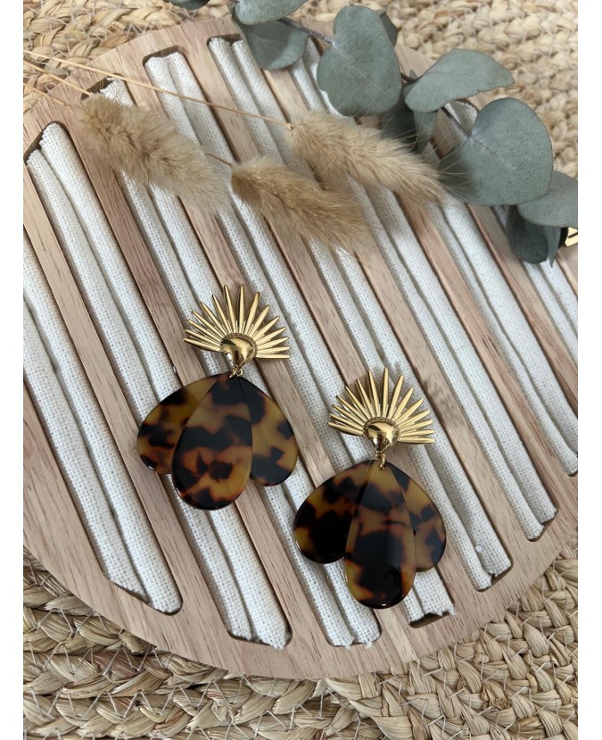 BOUCLES D'OREILLES IRENEE - LEOPARD