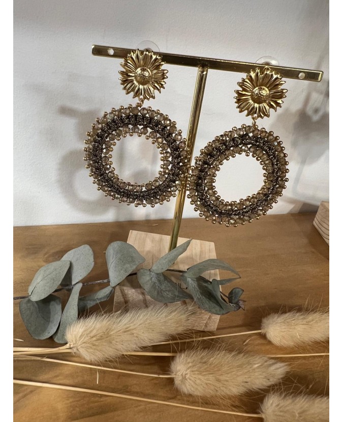 BOUCLES D'OREILLES JESSIE - TAUPE