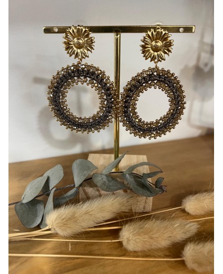 BOUCLES D'OREILLES JESSIE - TAUPE