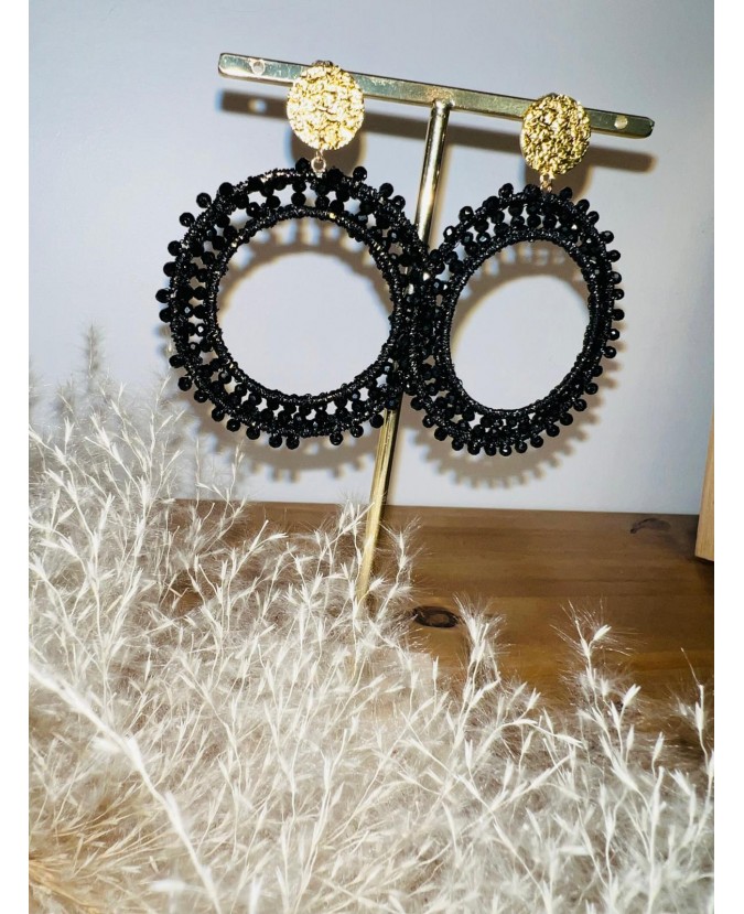 BOUCLES D'OREILLES VÉRA - NOIR