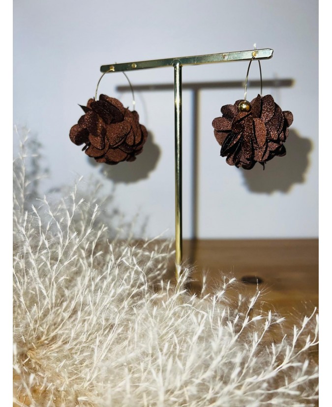 BOUCLES D'OREILLES ABBY - CHOCO