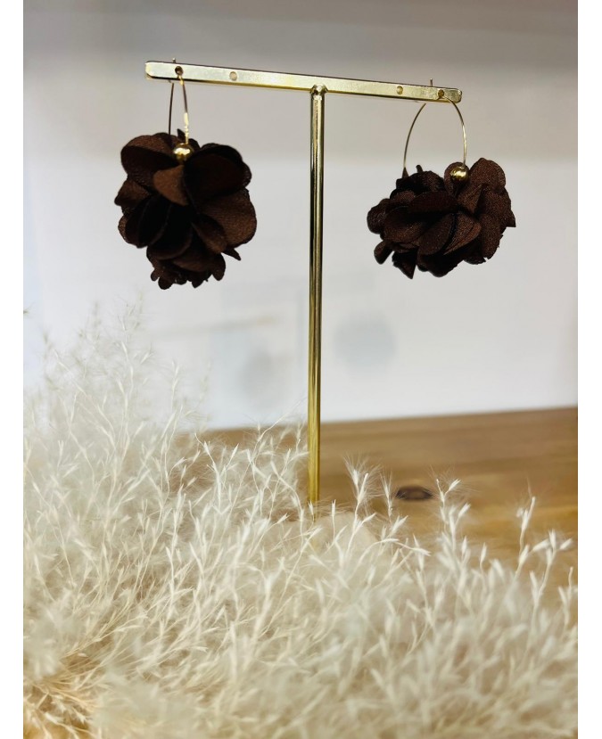 BOUCLES D'OREILLES ABBY - CHOCO