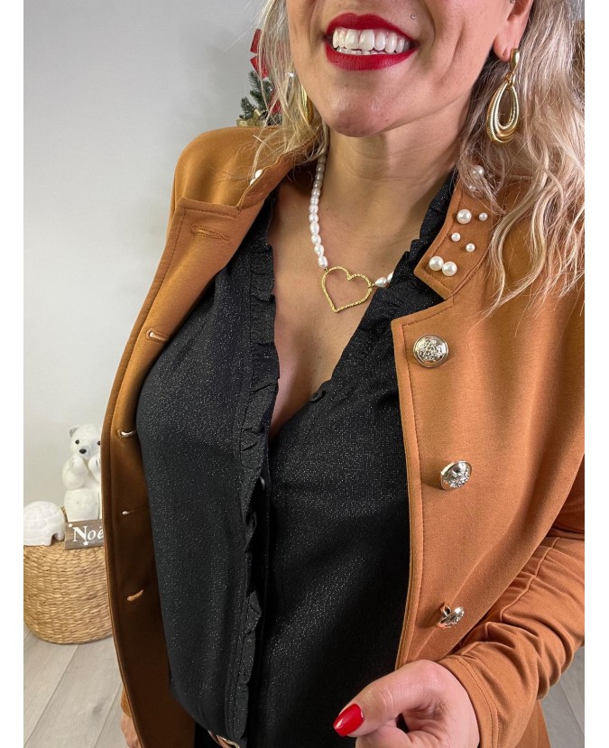 VESTE OFFICIER JODIE - CAMEL