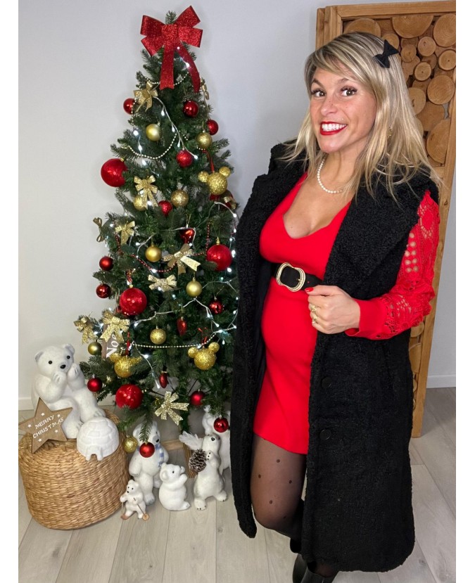 ROBE PULL RACHELLE- ROUGE