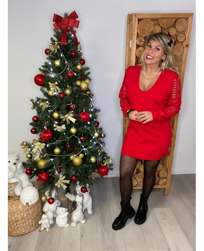 ROBE PULL RACHELLE- ROUGE