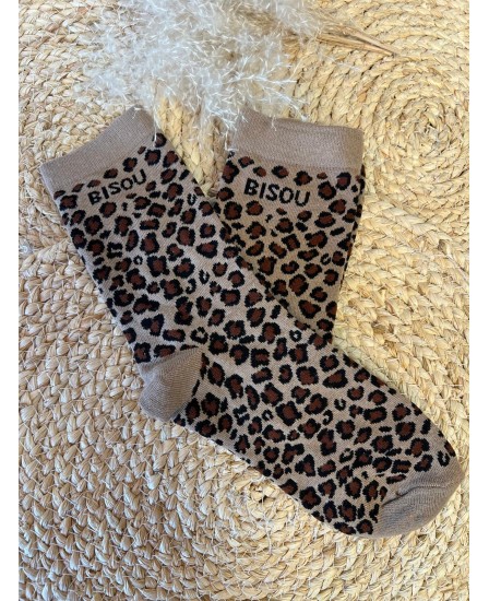 CHAUSSETTES BISOUS LEOPARD