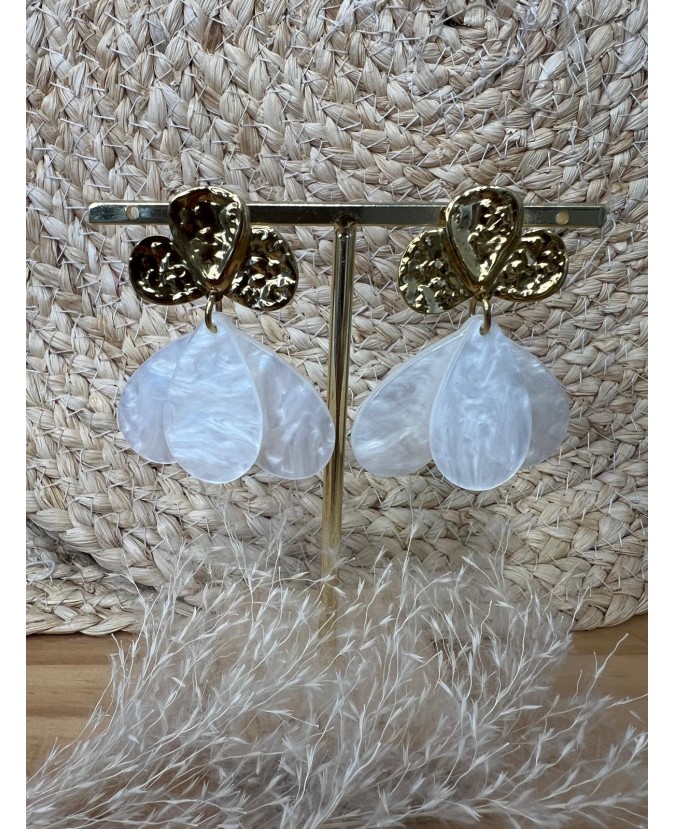 BOUCLES D'OREILLES MAHÉ - BLANC