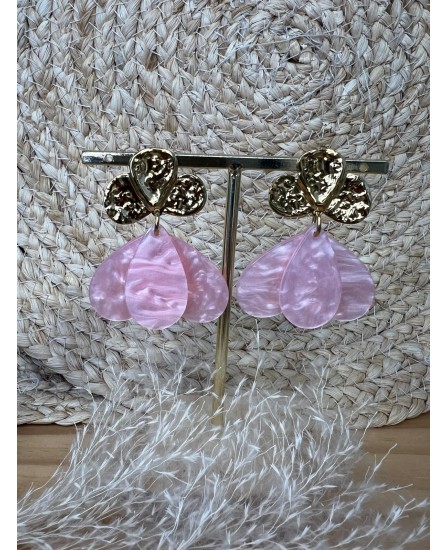 BOUCLES D'OREILLES MAHÉ - ROSE