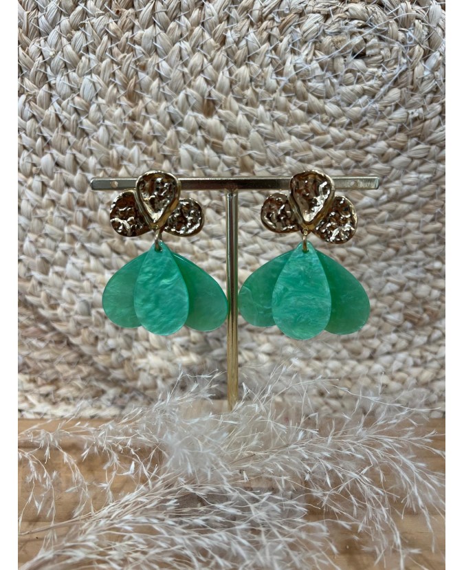 BOUCLES D'OREILLES MAHÉ - VERT