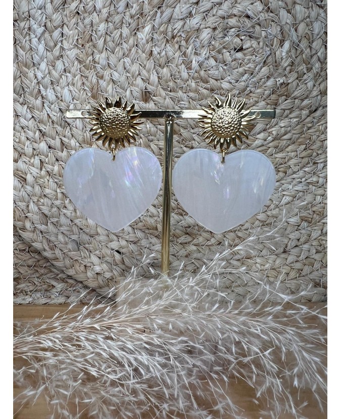 BOUCLES D'OREILLES DORIANE - BLANC