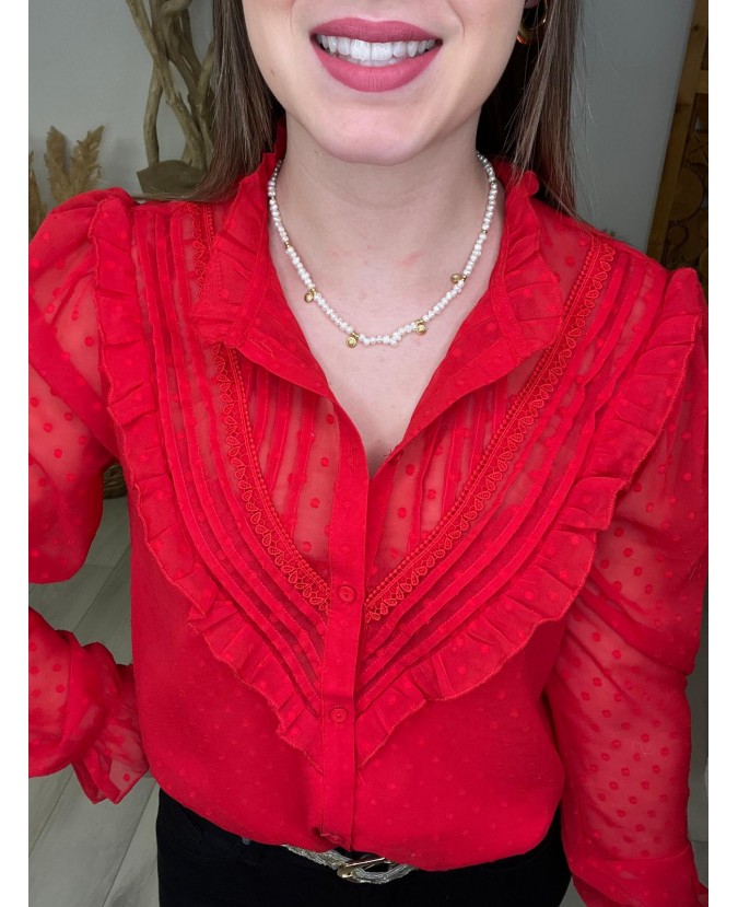 CHEMISE MAELINE - ROUGE