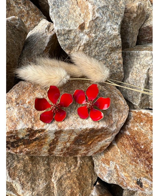 BOUCLES D'OREILLES INAÏA - ROUGE