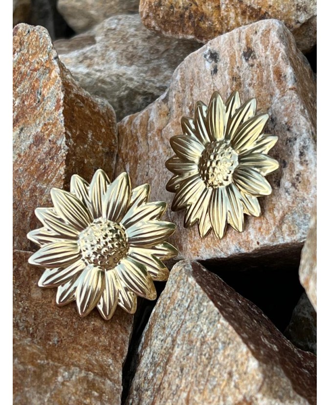 BOUCLES D'OREILLES MARGUERITE - DORÉ