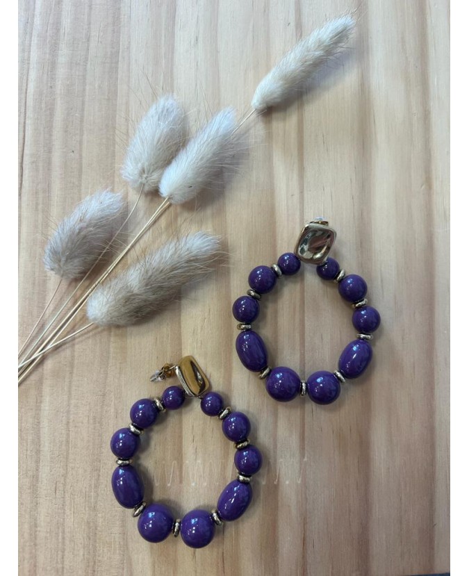 BOUCLES D'OREILLES ANGIE - VIOLET