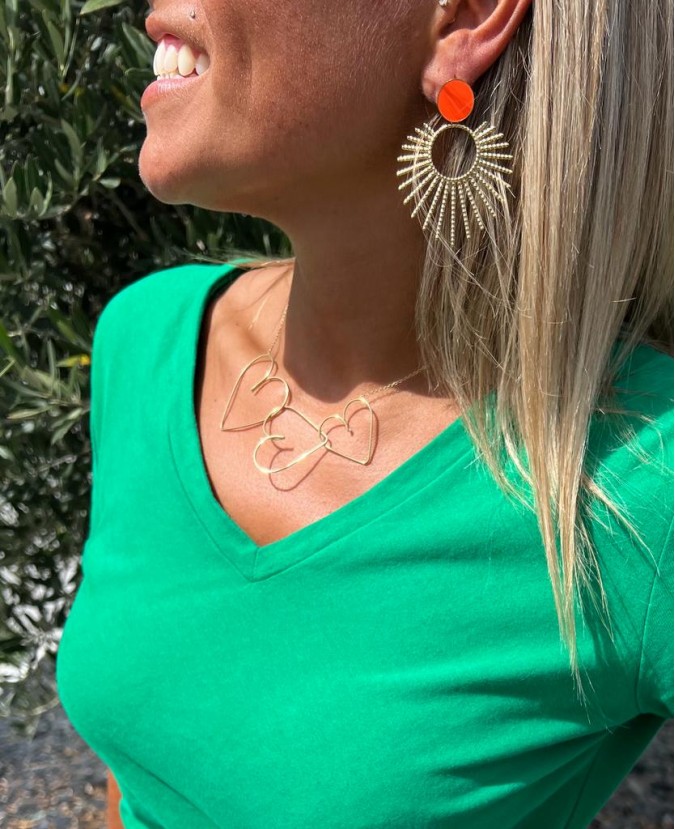 BOUCLES D'OREILLES HABY - ORANGE